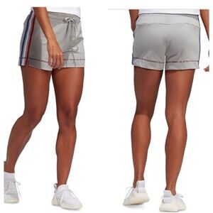 Adidas Women’s Shorts Three Stripe Drawstring  Shorts | Size Large | Grey